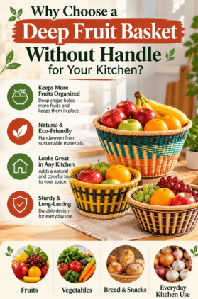 Deep Fruit Basket Without Handle